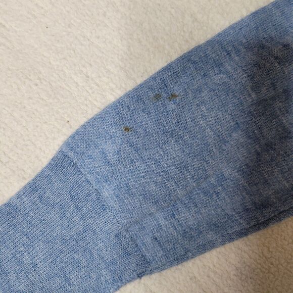 Vtg Lord Jeff Sweater Turtle Neck Cardigan Blue Mens Sz M Knit Preppy College - Picture 14 of 15